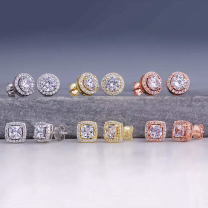Halo Diamond Stud Earrings DailySale