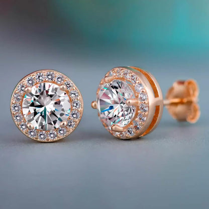 Halo Diamond Stud Earrings DailySale