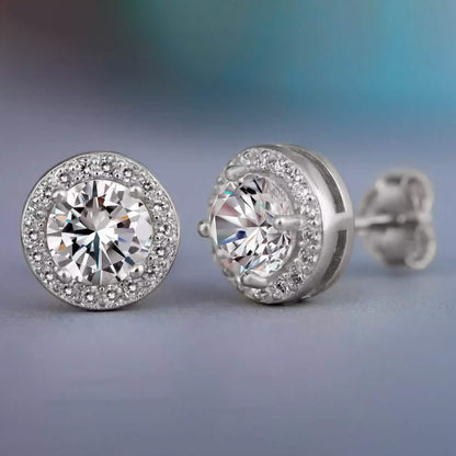 Halo Diamond Stud Earrings DailySale