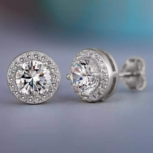 Halo Diamond Stud Earrings DailySale