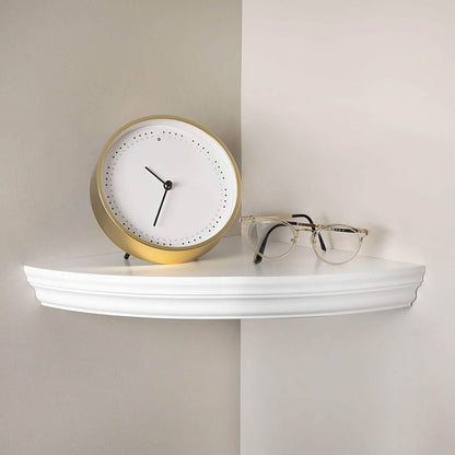 Halter Corner Floating Shelf - Space Saving Round Design with No Visible Support DailySale