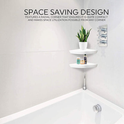 Halter Corner Floating Shelf - Space Saving Round Design with No Visible Support DailySale