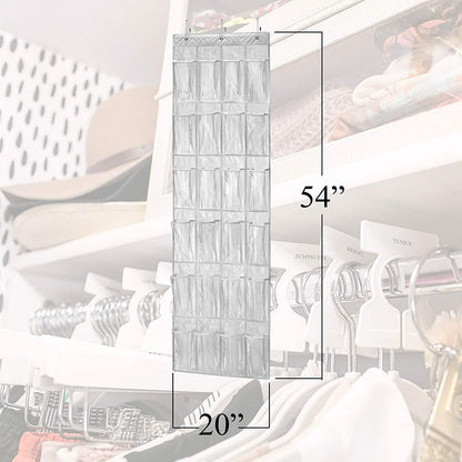 Halter Over the Door Hanging Shoe Organizer with 24 Pockets DailySale
