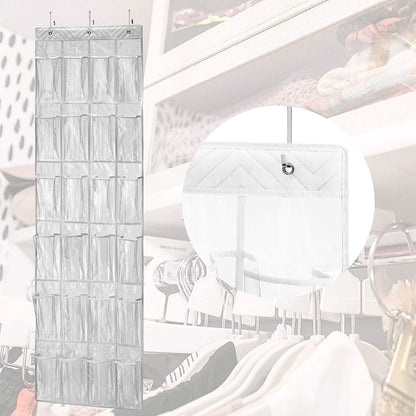 Halter Over the Door Hanging Shoe Organizer with 24 Pockets DailySale