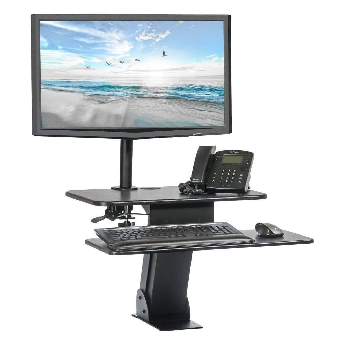 Halter SSW004-MDM001 Height Adjustable Desktop Stand Single Monitor Arm Mount DailySale