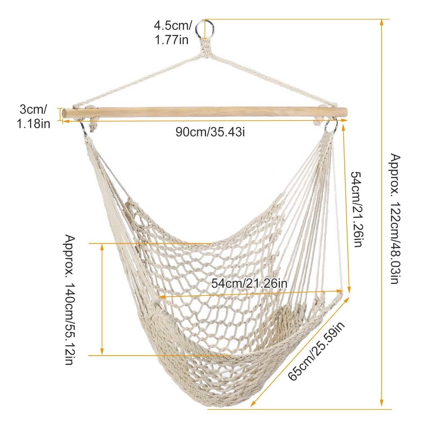 Hammock Chair Hanging Rope Seat DailySale