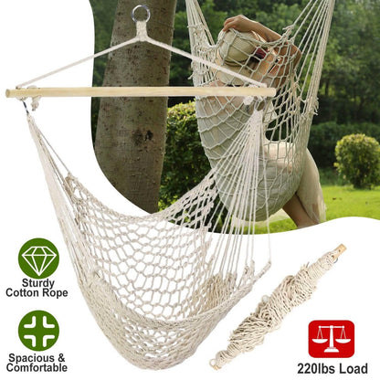 Hammock Chair Hanging Rope Seat DailySale