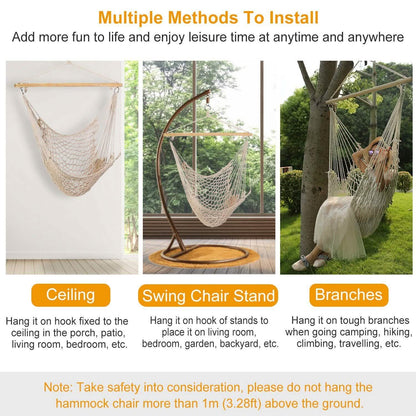 Hammock Chair Hanging Rope Seat DailySale