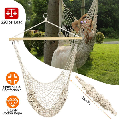 Hammock Chair Hanging Rope Seat DailySale