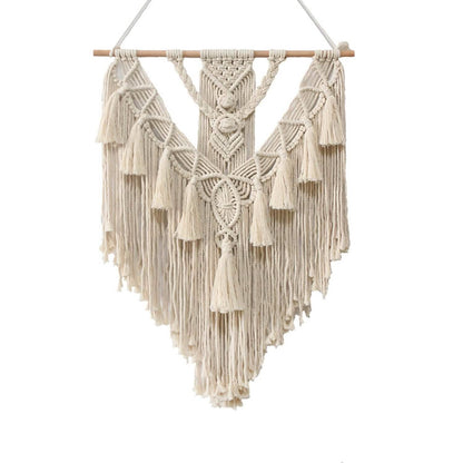 Hand Woven Lace Wall Hanging Bohemian Boho Art Decor DailySale