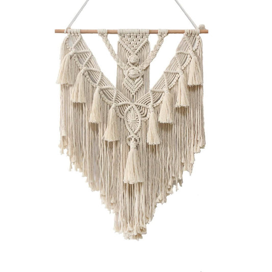 Hand Woven Lace Wall Hanging Bohemian Boho Art Decor DailySale
