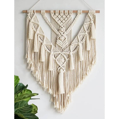 Hand Woven Lace Wall Hanging Bohemian Boho Art Decor DailySale