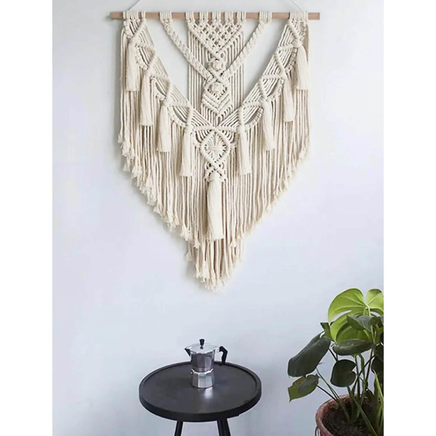 Hand Woven Lace Wall Hanging Bohemian Boho Art Decor DailySale