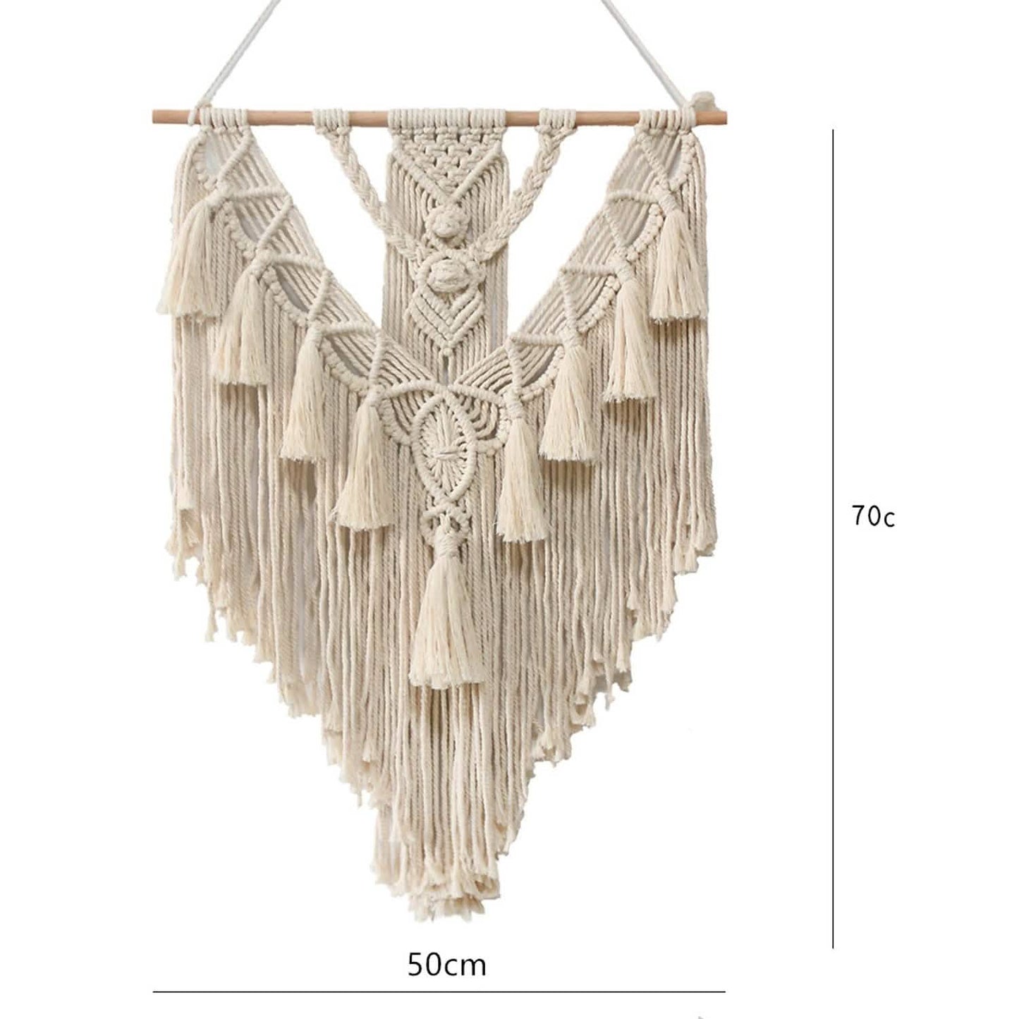 Hand Woven Lace Wall Hanging Bohemian Boho Art Decor DailySale