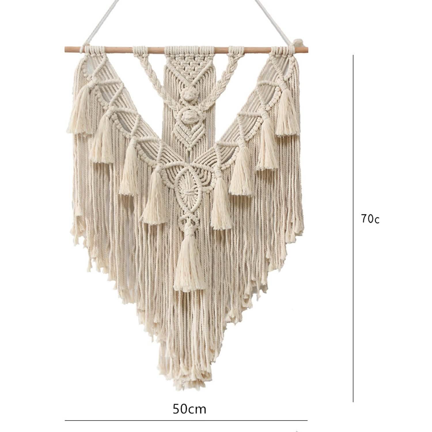 Hand Woven Lace Wall Hanging Bohemian Boho Art Decor DailySale