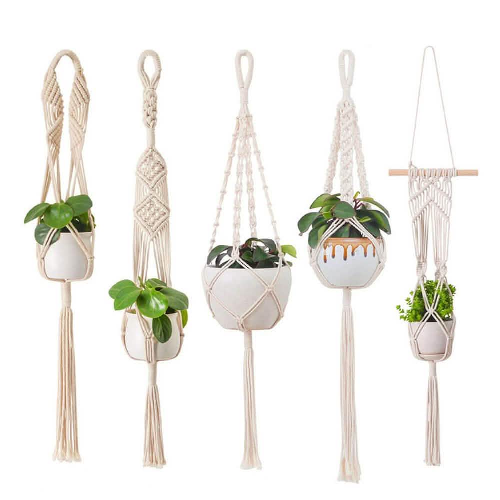 Hand Woven Macrame Tapestry Plant Hanger Holder DailySale