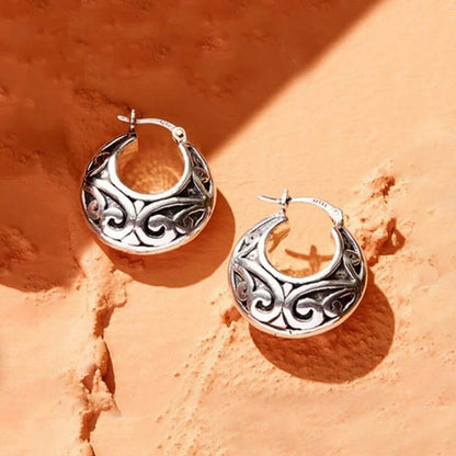 Handcrafted Sterling Silver Hoop Earrings by Verona DailySale