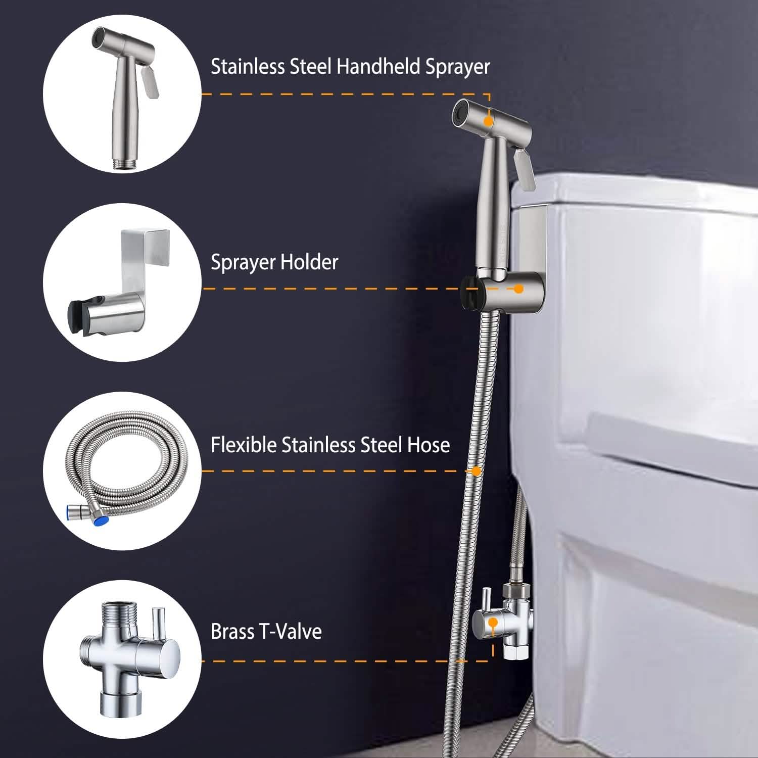 Handheld Bidet Sprayer Stainless Steel DailySale