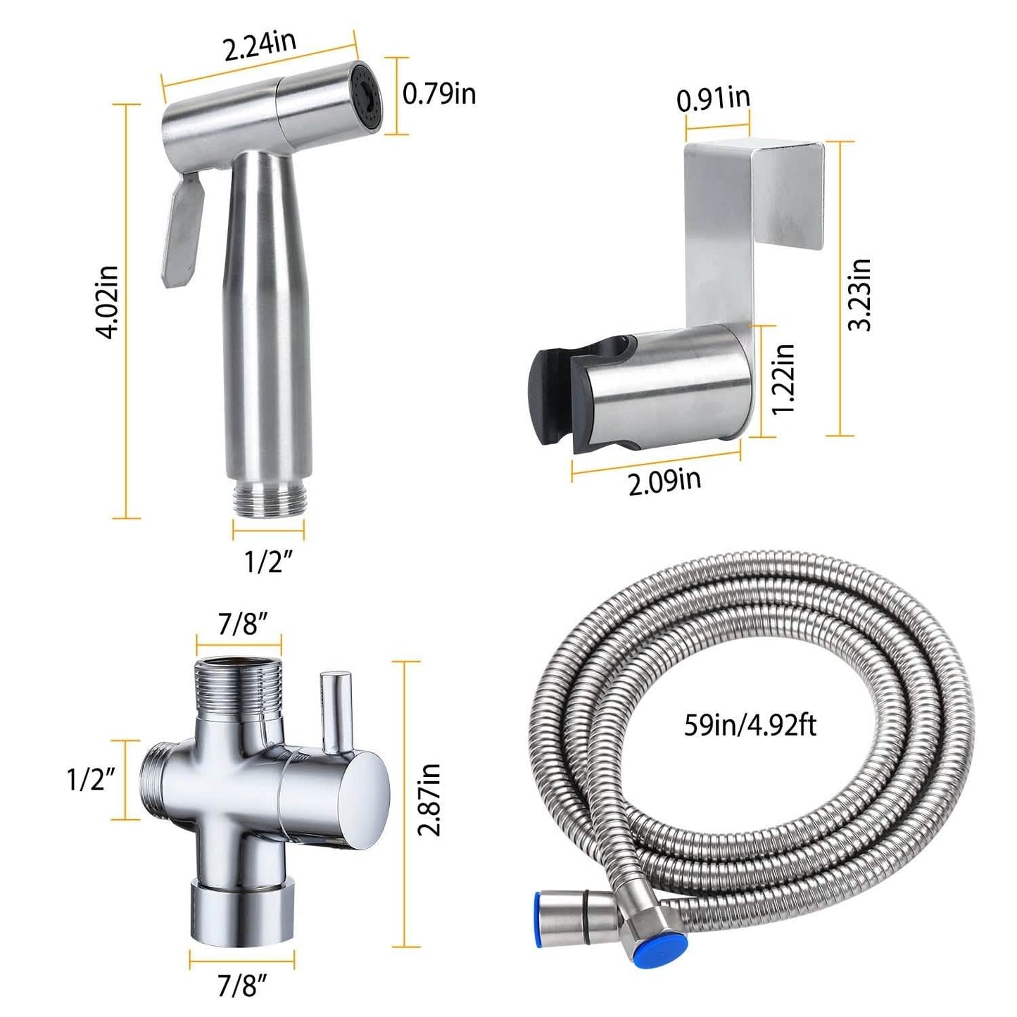 Handheld Bidet Sprayer Stainless Steel DailySale