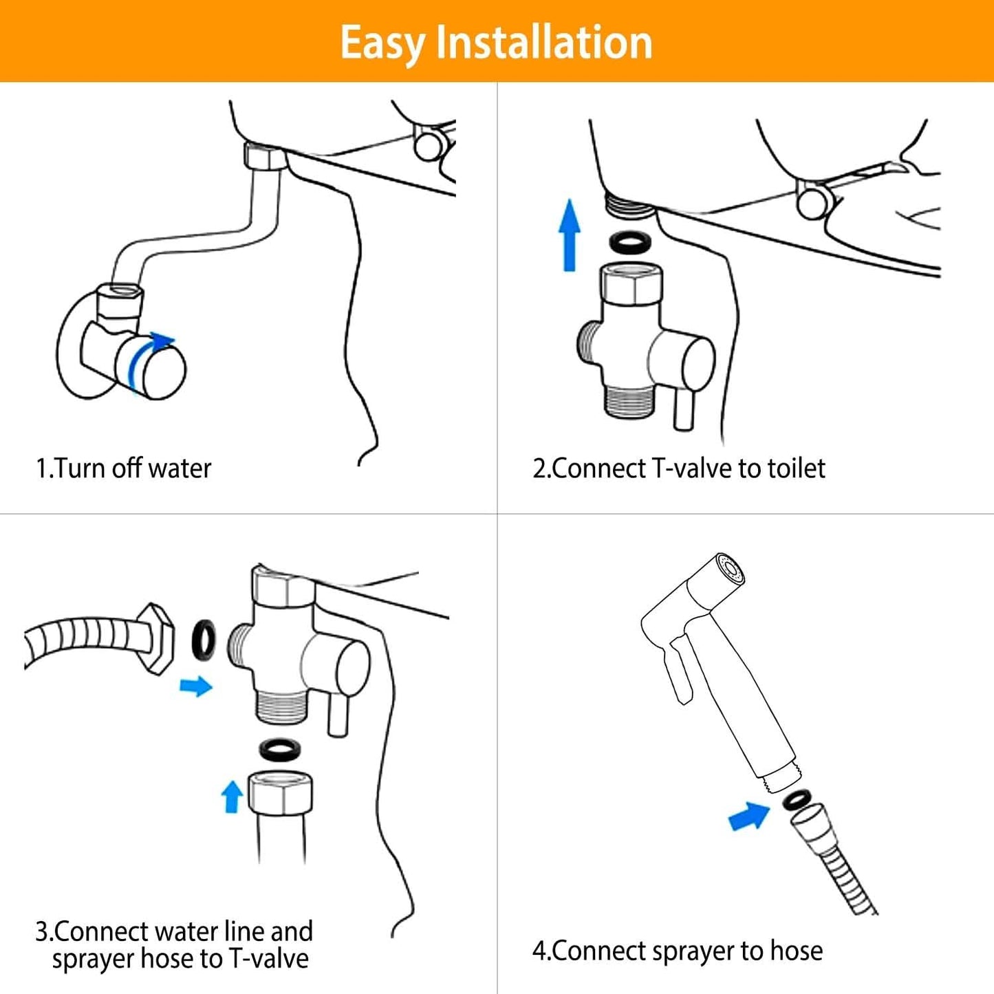 Handheld Bidet Sprayer Stainless Steel DailySale