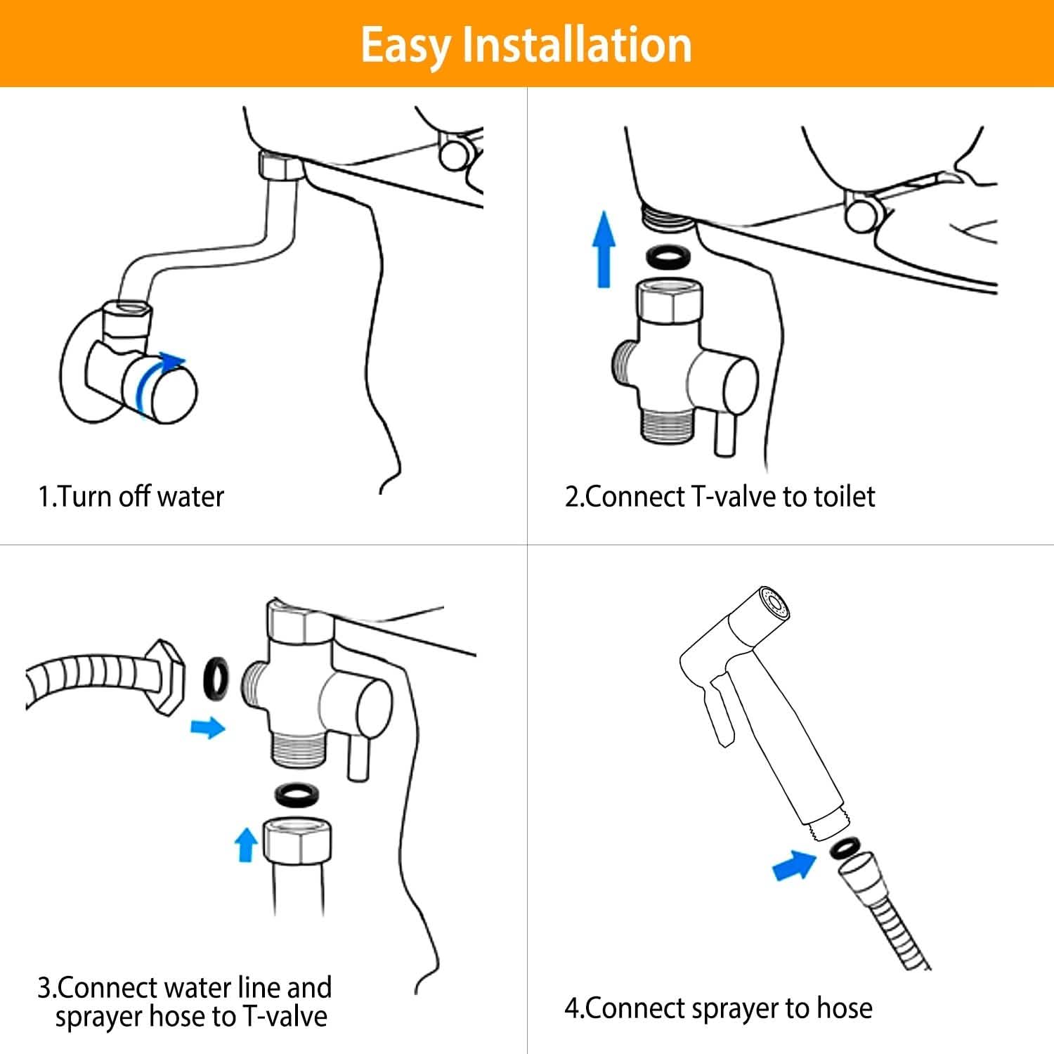 Handheld Bidet Sprayer Stainless Steel DailySale