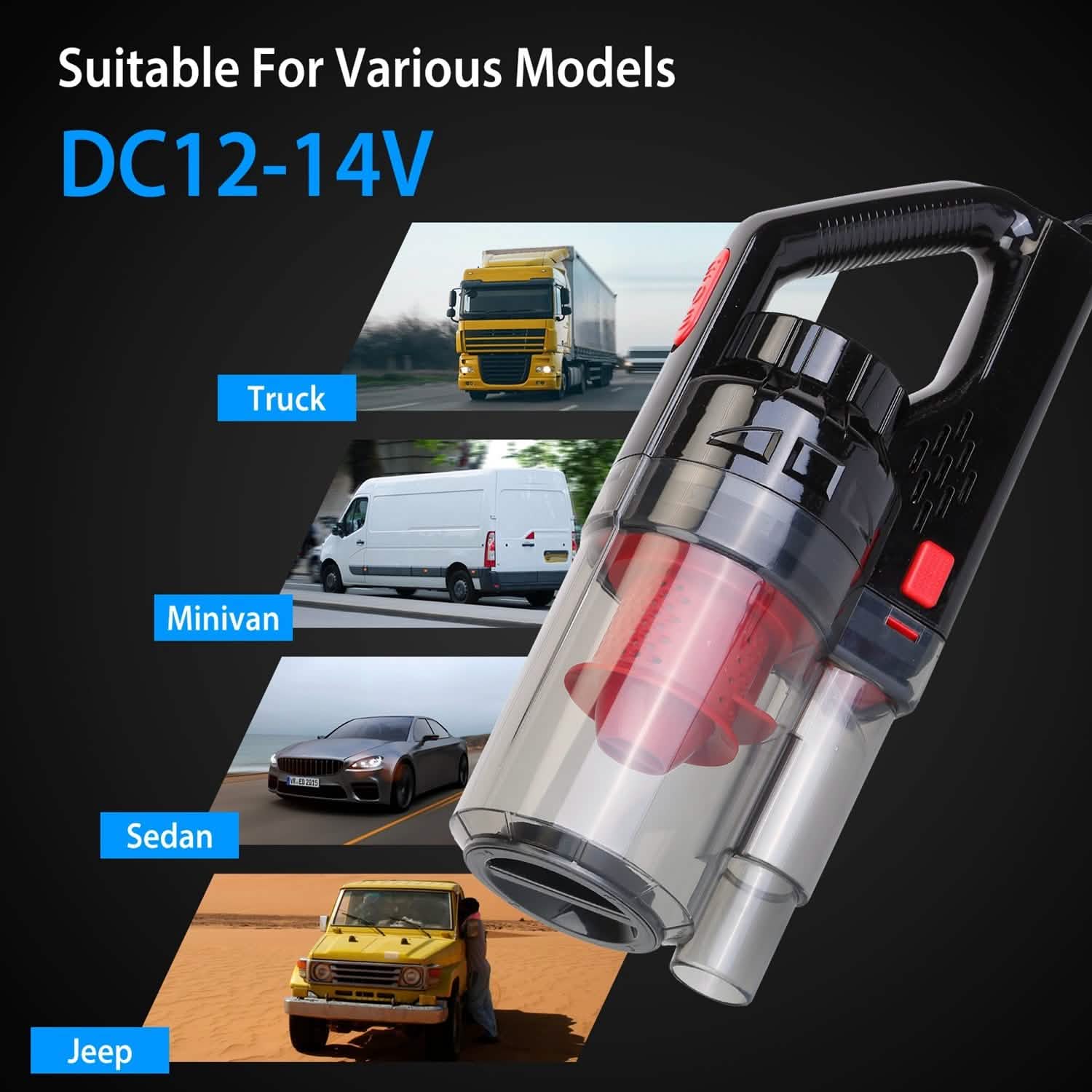 Handheld Car Vacuum Cleaner with Accessory Kit DailySale