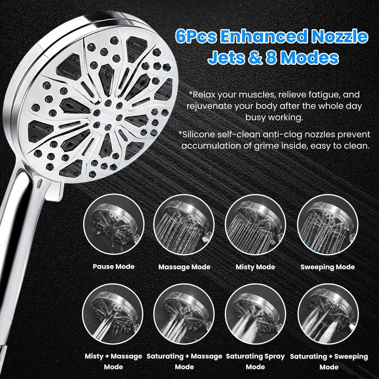 Handheld Filtered High Pressure Shower Head DailySale