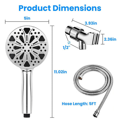 Handheld Filtered High Pressure Shower Head DailySale