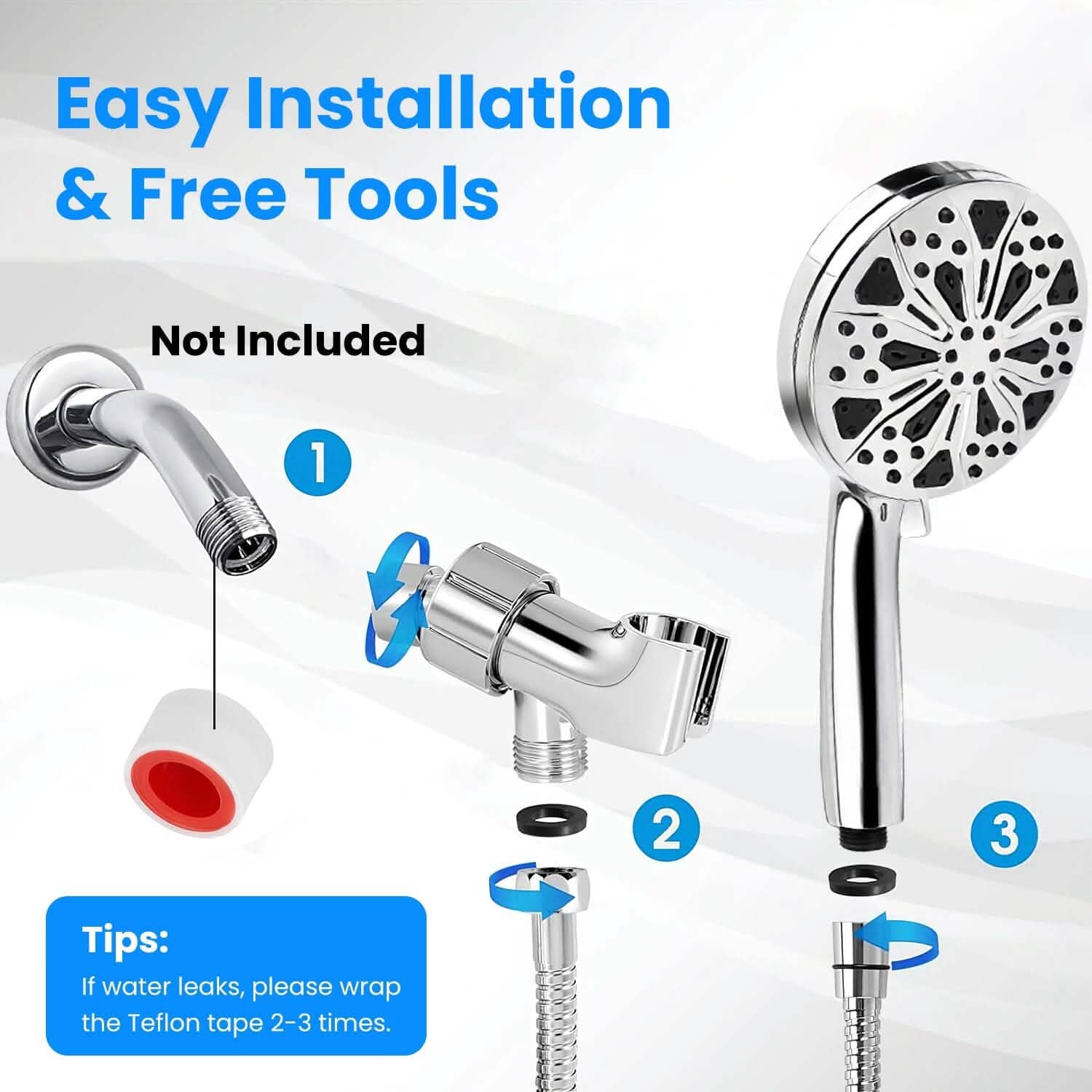 Handheld Filtered High Pressure Shower Head DailySale