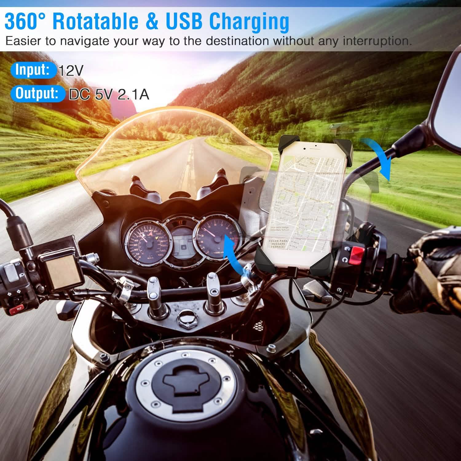 Handlebar Mirror Mobile Phone Holder DailySale