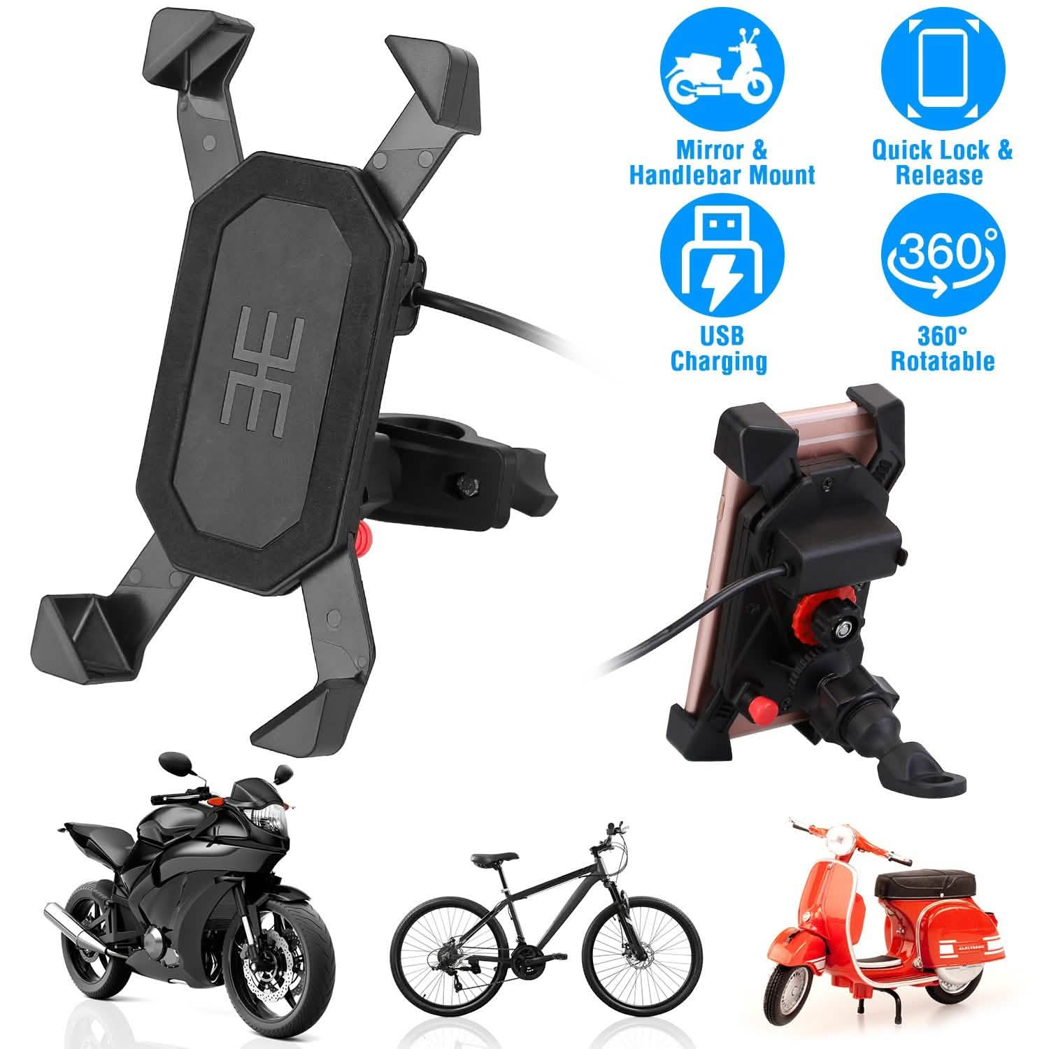 Handlebar Mirror Mobile Phone Holder DailySale