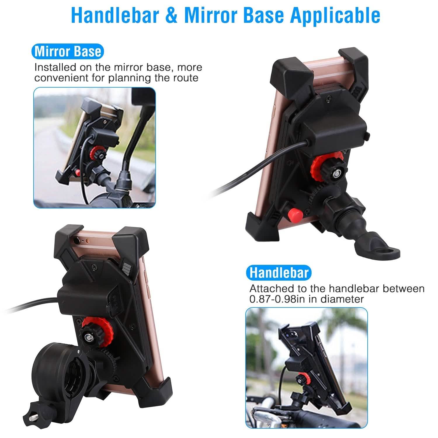 Handlebar Mirror Mobile Phone Holder DailySale