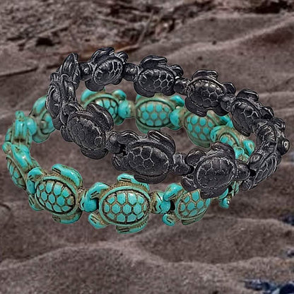 Handmade Turquoise Hawaiian Sea Turtles Bracelet DailySale