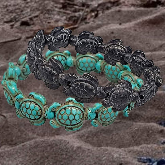 Handmade Turquoise Hawaiian Sea Turtles Bracelet DailySale