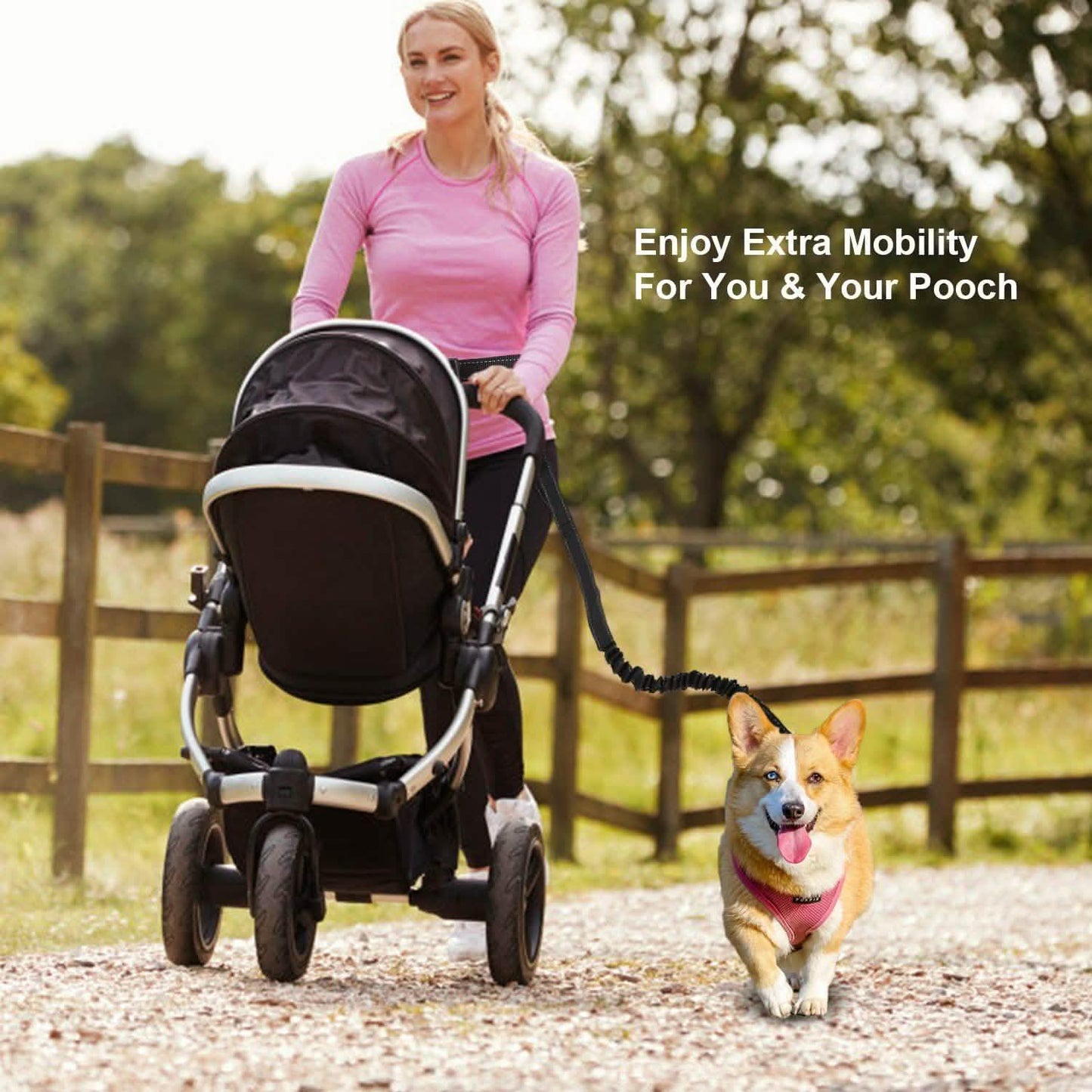 Hands Free Dogs Leash Waist Belt DailySale