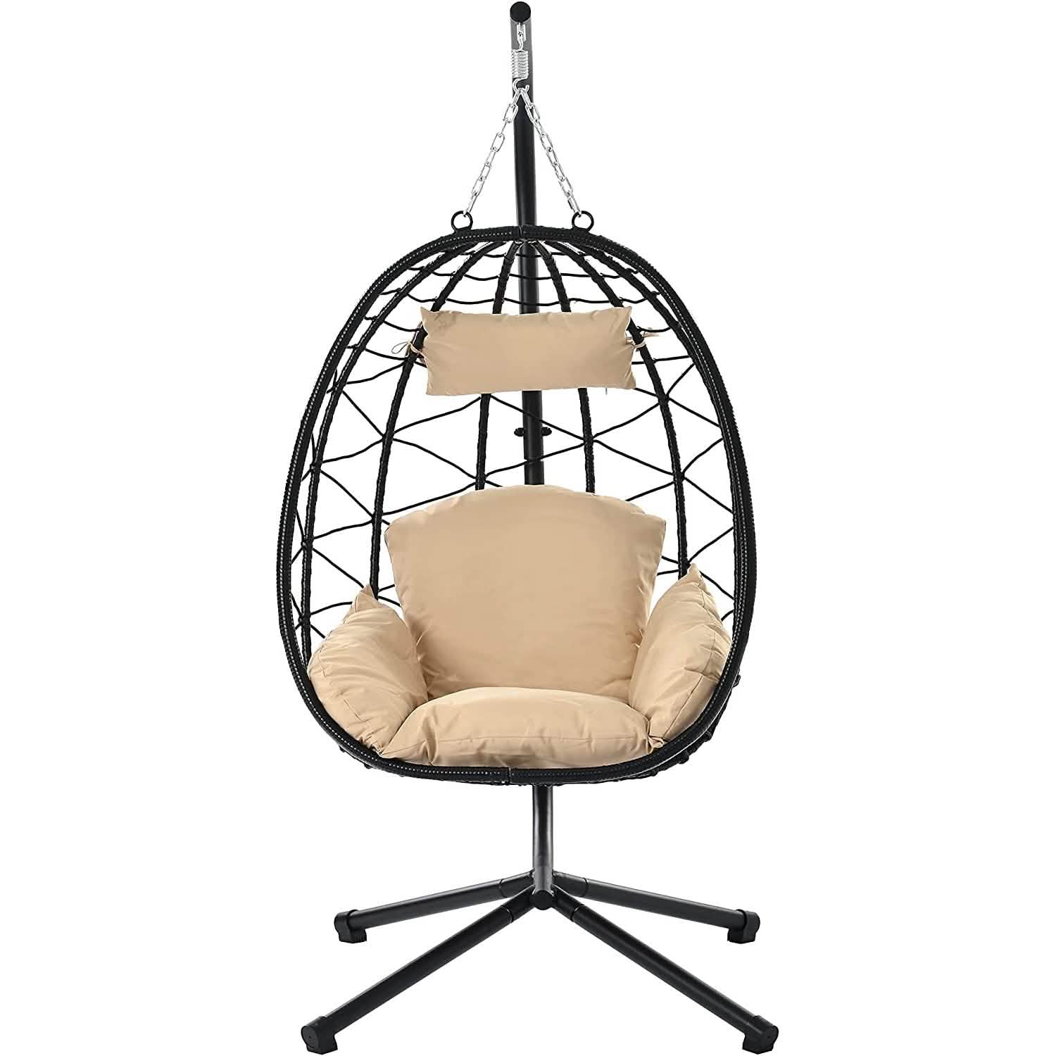 Hanging Egg Chair, Outdoor Indoor Swing Chair DailySale