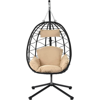 Hanging Egg Chair, Outdoor Indoor Swing Chair DailySale