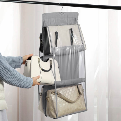 Hanging HandBag Organizer with 6 Pockets Closet Purse Storage DailySale