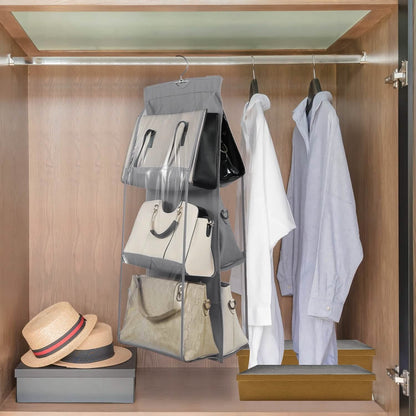 Hanging HandBag Organizer with 6 Pockets Closet Purse Storage DailySale
