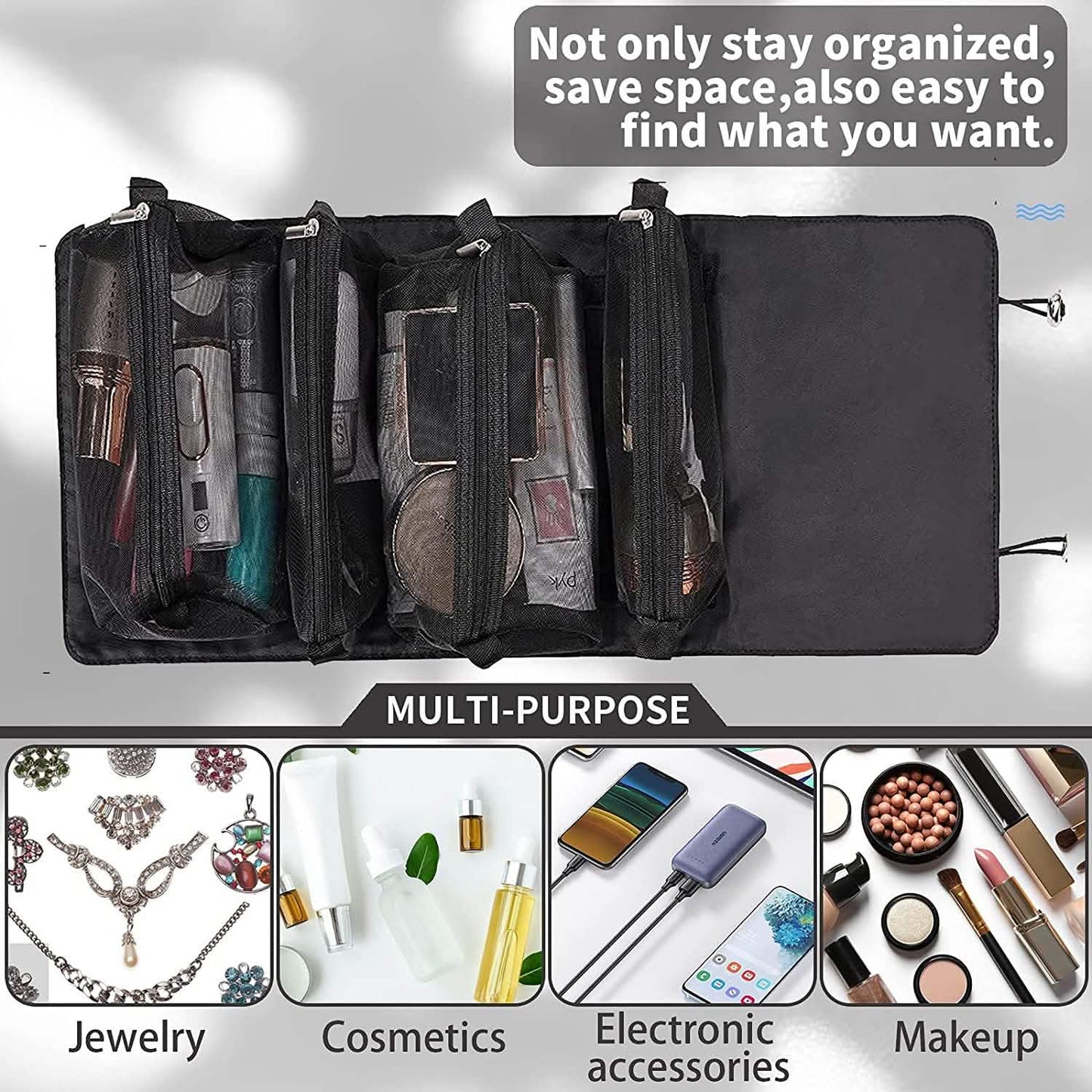 Hanging Roll-Up Makeup Bag DailySale