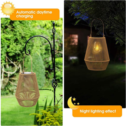 Hanging Solar Woven Lantern Solar Lamp Lights Decoration DailySale