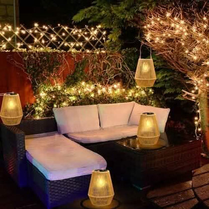 Hanging Solar Woven Lantern Solar Lamp Lights Decoration DailySale