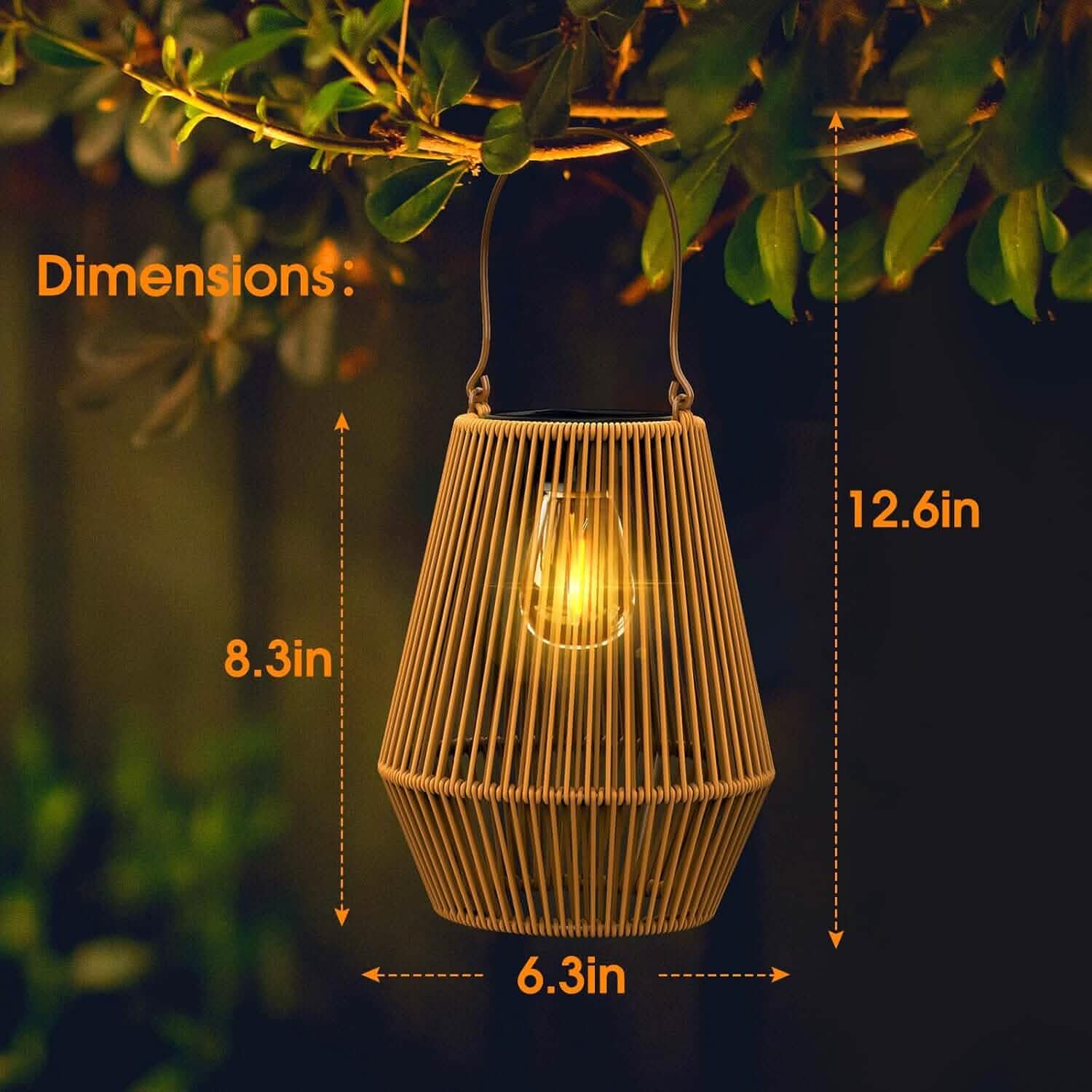 Hanging Solar Woven Lantern Solar Lamp Lights Decoration DailySale