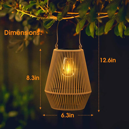 Hanging Solar Woven Lantern Solar Lamp Lights Decoration DailySale