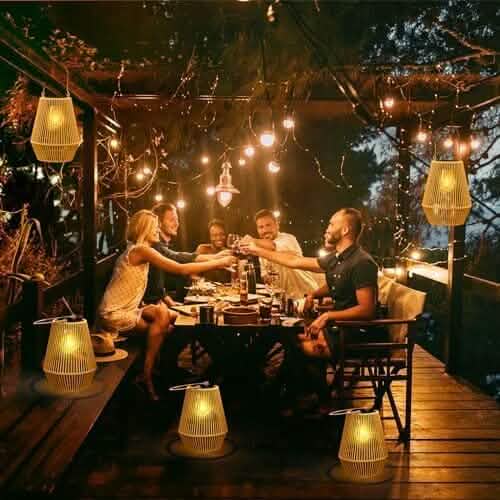 Hanging Solar Woven Lantern Solar Lamp Lights Decoration DailySale