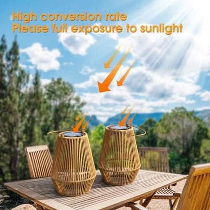 Hanging Solar Woven Lantern Solar Lamp Lights Decoration DailySale