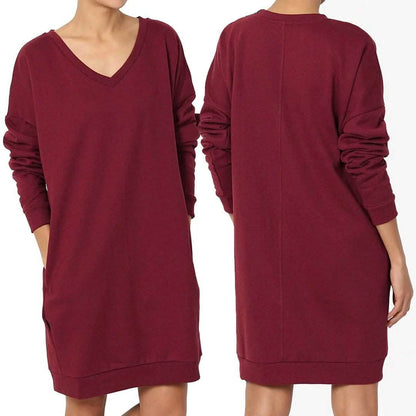 Haute Edition Women's Oversized Pullover Sweatshirt Dress DailySale