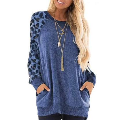 Haute Edition Women's Ultra Soft Long Sleeve Pullover Sweatshirt Leopard Design DailySale
