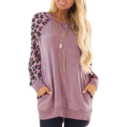 Haute Edition Women's Ultra Soft Long Sleeve Pullover Sweatshirt Leopard Design DailySale