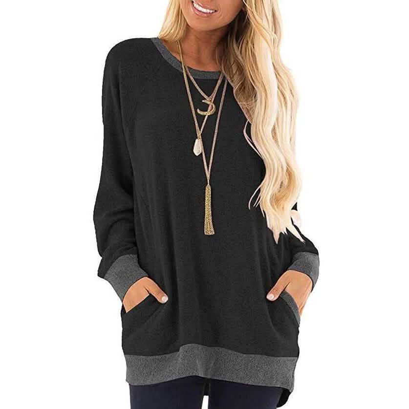 Haute Edition Women's Ultra Soft Long Sleeve Pullover Sweatshirt DailySale